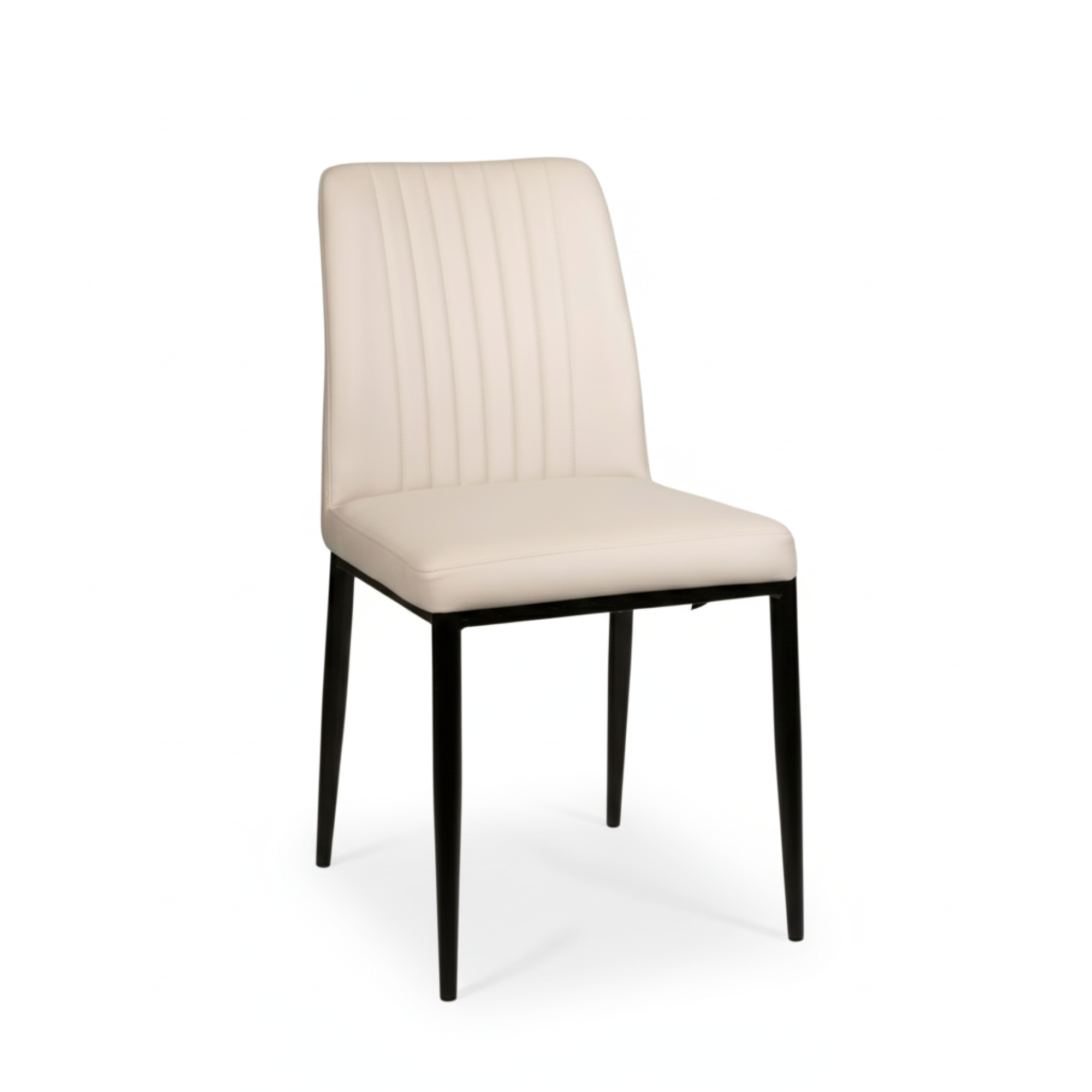 Slay Dining Chair: Cream Leatherette